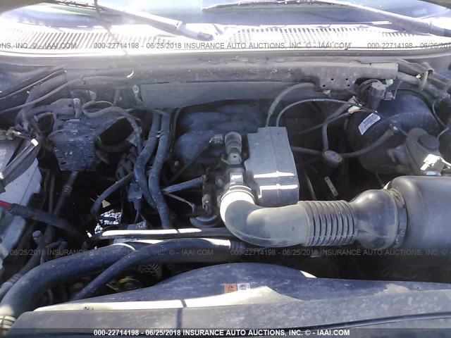 2FTZX07251CA74051 - 2001 FORD F150 BLUE photo 10