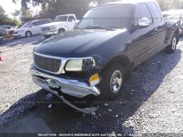 2FTZX07251CA74051 - 2001 FORD F150 BLUE photo 6