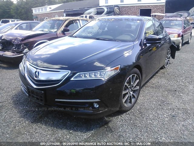 19UUB3F77FA003435 - 2015 ACURA TLX ADVANCE შავი ფოტო 2