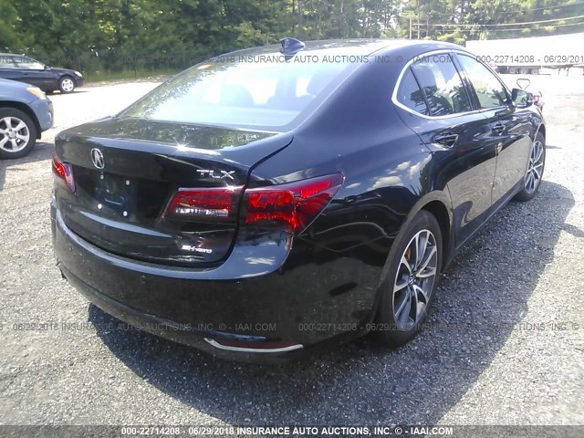 19UUB3F77FA003435 - 2015 ACURA TLX ADVANCE შავი ფოტო 4