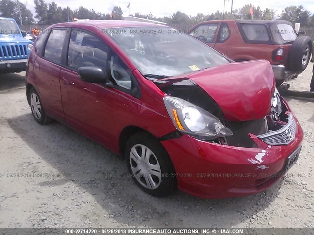 JHMGE882X9C006063 - 2009 HONDA FIT RED photo 1