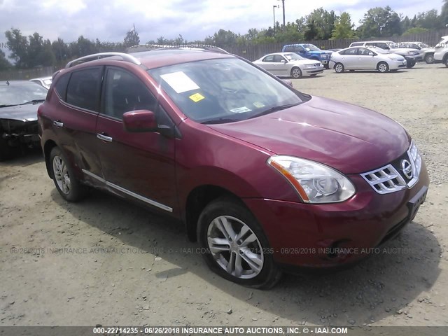 JN8AS5MVXCW361789 - 2012 NISSAN ROGUE S/SV RED photo 1