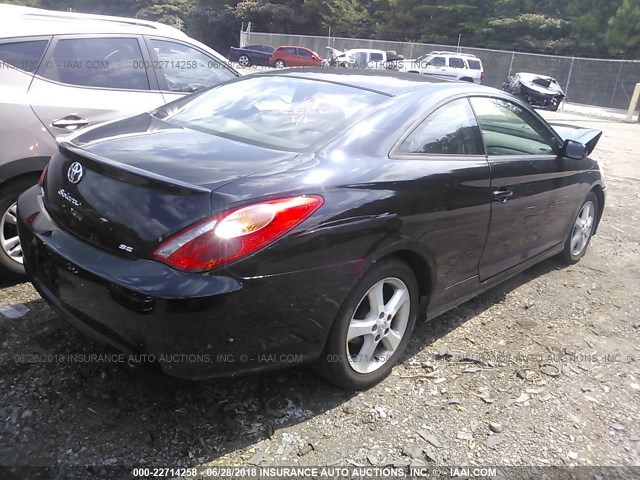 4T1CE38PX5U965705 - 2005 TOYOTA CAMRY SOLARA SE/SLE BLACK photo 4