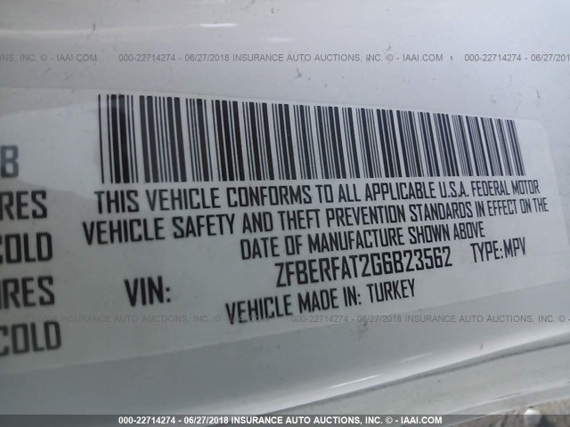 ZFBERFAT2G6B23562 - 2016 RAM PROMASTER CITY  白色 照片 9