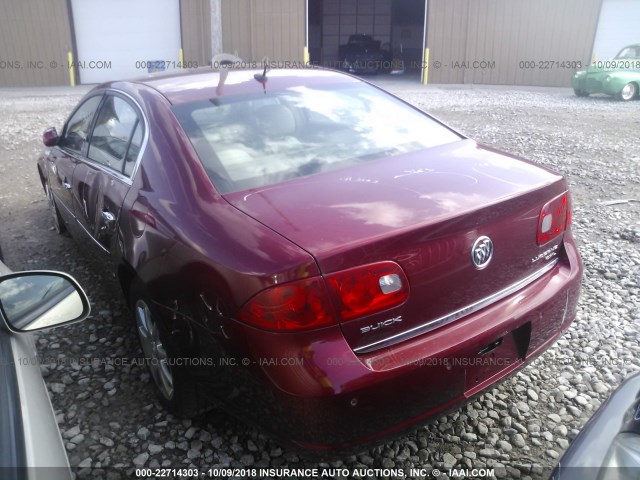 1G4HD57248U206210 - 2008 BUICK LUCERNE CXL RED photo 3