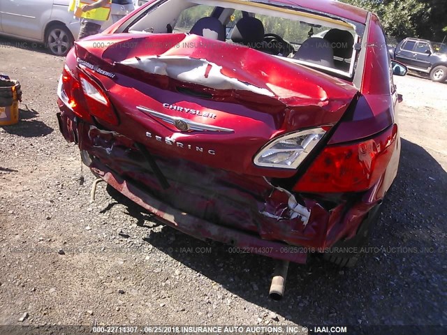 1C3LC56B09N543704 - 2009 CHRYSLER SEBRING TOURING/LIMITED RED photo 6