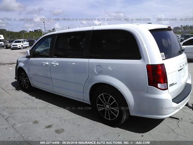 2C4RDGBGXER365541 - 2014 DODGE GRAND CARAVAN SE WHITE photo 3