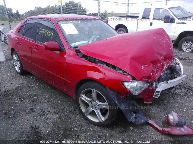 JTHBD192830077337 - 2003 LEXUS IS 300 RED photo 1