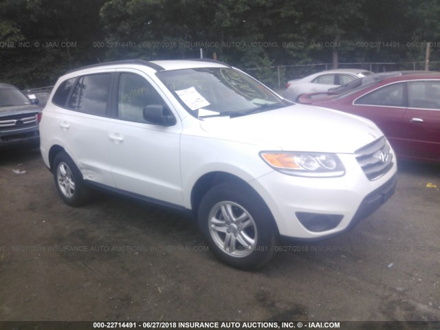 5XYZG3AB5CG149393 - 2012 HYUNDAI SANTA FE GLS WHITE photo 1