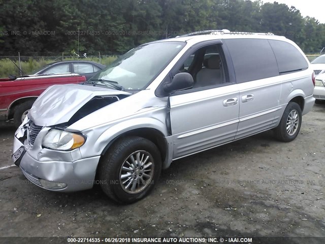 2C8GP64L33R210909 - 2003 CHRYSLER TOWN & COUNTRY LIMITED SILVER photo 2