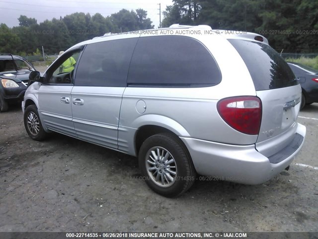 2C8GP64L33R210909 - 2003 CHRYSLER TOWN & COUNTRY LIMITED SILVER photo 3