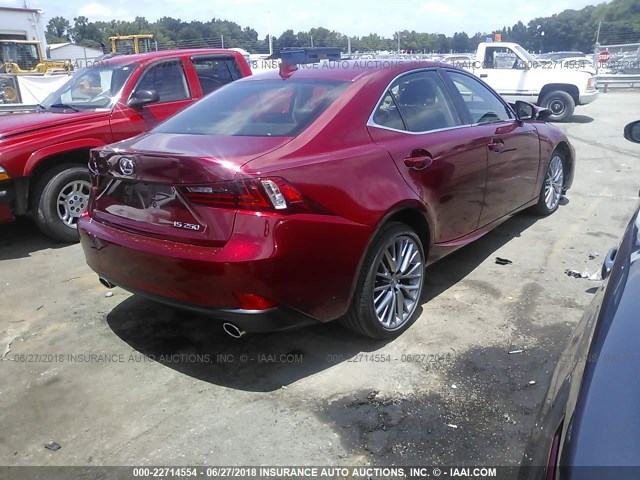 JTHBF1D27E5003527 - 2014 LEXUS IS 250 RED photo 4