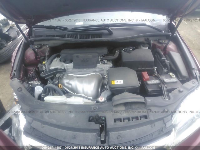 4T1BF1FK4HU677459 - 2017 TOYOTA CAMRY LE/XLE/SE/XSE RED photo 10