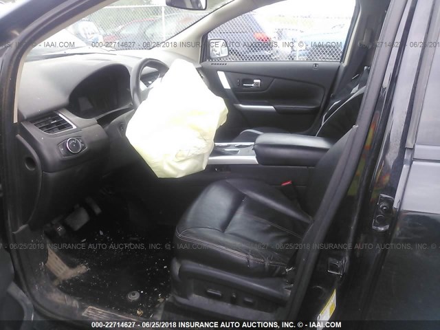 2FMDK4JC3DBB06888 - 2013 FORD EDGE SEL BLACK photo 5