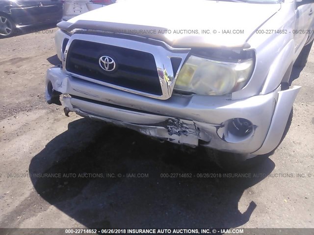 5TEUX42N66Z193714 - 2006 TOYOTA TACOMA ACCESS CAB SILVER photo 6