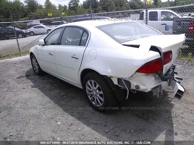 1G4HD57159U135611 - 2009 BUICK LUCERNE CXL WHITE photo 3