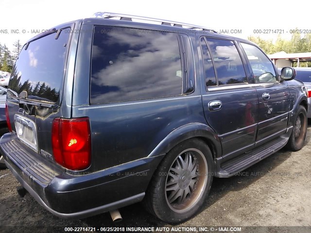 5LMFU28R91LJ32888 - 2001 LINCOLN NAVIGATOR BLUE photo 4