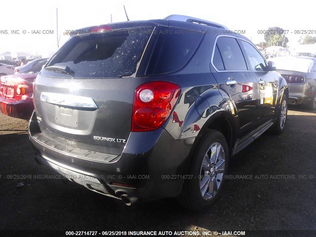 2GNFLGE32D6181412 - 2013 CHEVROLET EQUINOX LTZ GRAY photo 4