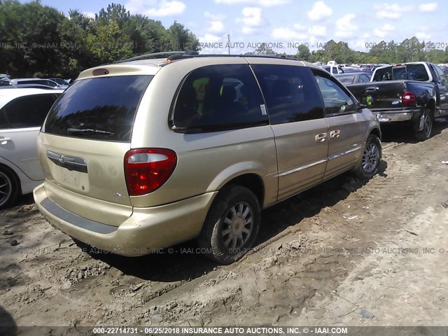 2C8GP54L91R147421 - 2001 CHRYSLER TOWN & COUNTRY LXI GOLD photo 4