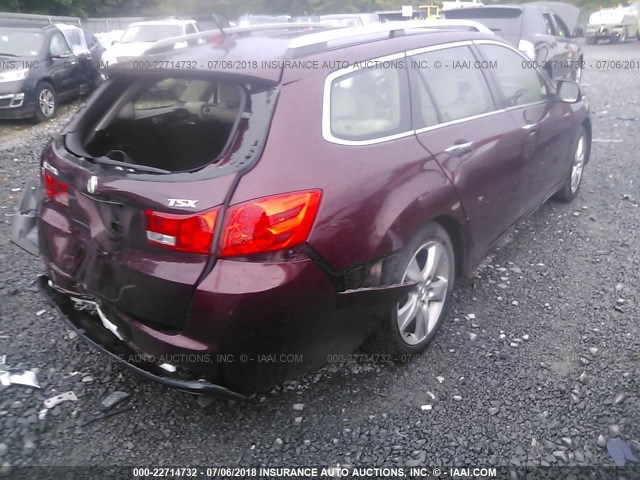 JH4CW2H60CC004115 - 2012 ACURA TSX TECH RED photo 4