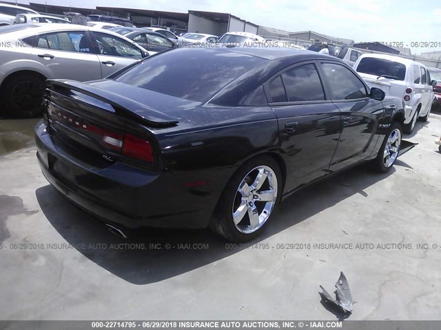 2C3CDXCT6EH161394 - 2014 DODGE CHARGER R/T BLACK photo 4