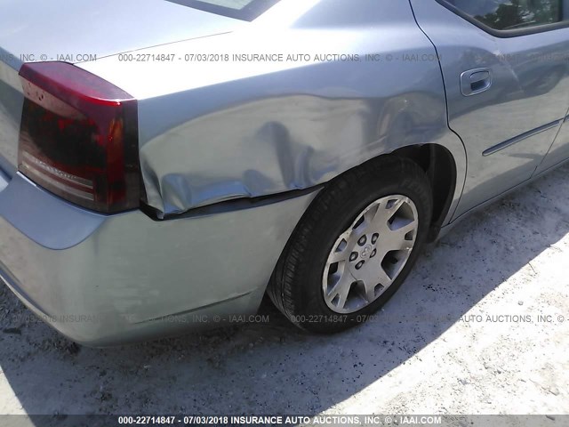 2B3KA43G56H476207 - 2006 DODGE CHARGER SE/SXT GRAY photo 6