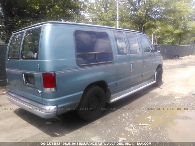 1FDRE1426WHB30414 - 1998 FORD ECONOLINE E150 VAN GREEN photo 4