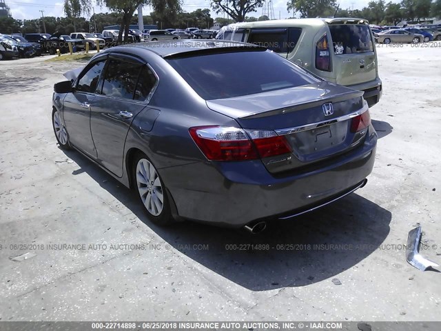 1HGCR3F89FA038350 - 2015 HONDA ACCORD EXL GRAY photo 3