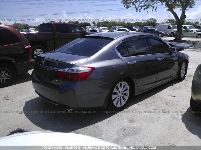 1HGCR3F89FA038350 - 2015 HONDA ACCORD EXL GRAY photo 4