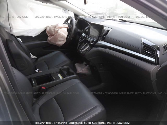 5FNRL6H91JB019728 - 2018 HONDA ODYSSEY ELITE ნაცრისფერი ფოტო 5