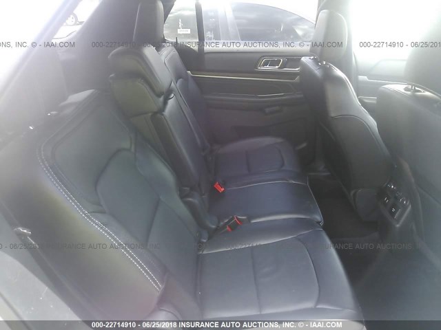 1FM5K7F80JGA16337 - 2018 FORD EXPLORER LIMITED 银色 照片 8