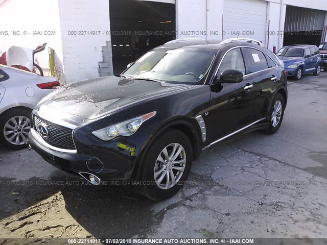 JN8CS1MU2HM141932 - 2017 INFINITI QX70 BLACK photo 2