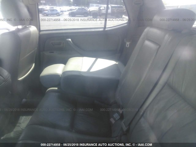 5TDBT44A56S265576 - 2006 TOYOTA SEQUOIA SR5 GRAY photo 8