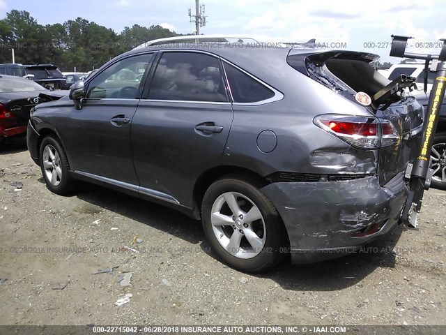 2T2BK1BA2DC161181 - 2013 LEXUS RX 350/BASE/F SPORT GRAY photo 3