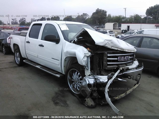 3GTP2VE75DG321268 - 2013 GMC SIERRA K1500 SLE WHITE photo 1