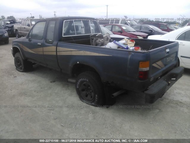 JT4VN13G9K0000653 - 1989 TOYOTA PICKUP 1/2 TON EXTRA LONG WHEELBASE SR5 BLUE photo 3