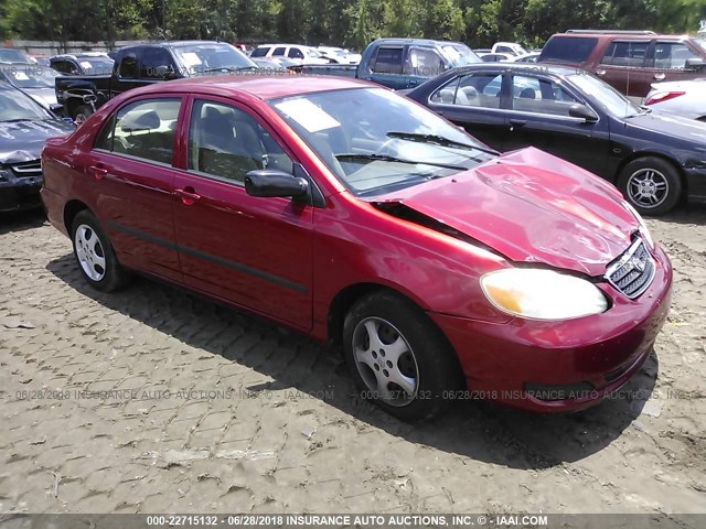 JTDBR32E860093321 - 2006 TOYOTA COROLLA CE/LE RED photo 1