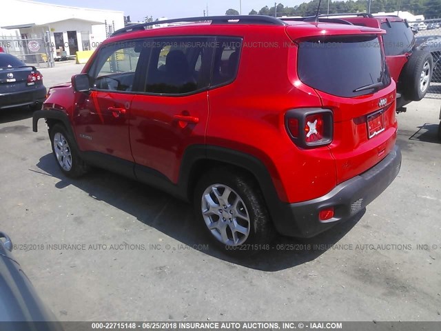 ZACCJABB3JPG67350 - 2018 JEEP RENEGADE LATITUDE RED photo 3