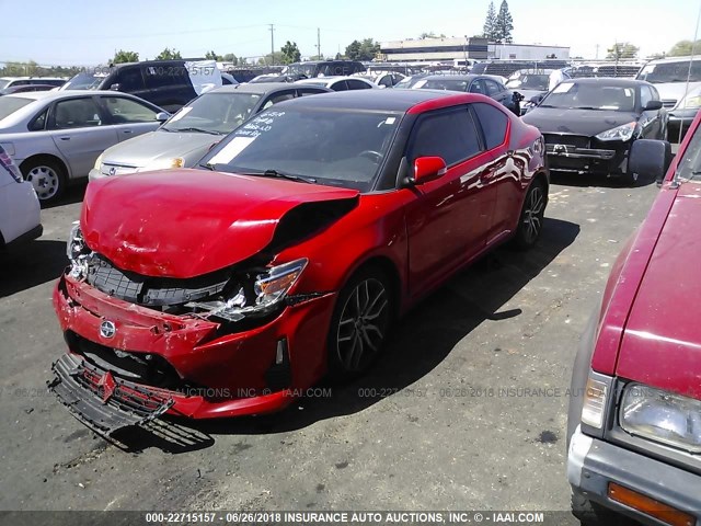 JTKJF5C70E3076616 - 2014 TOYOTA SCION TC 红色 照片 2