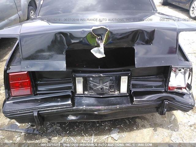 2G2GJ11H9H2203604 - 1987 PONTIAC GRAND PRIX BLACK photo 6