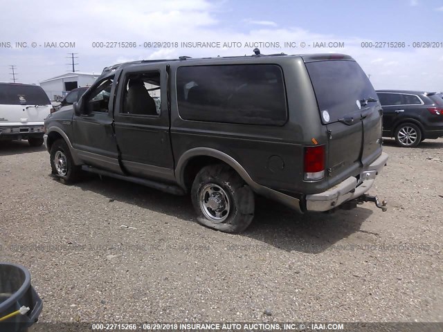 1FMNU43S2YEE02823 - 2000 FORD EXCURSION LIMITED GREEN photo 3