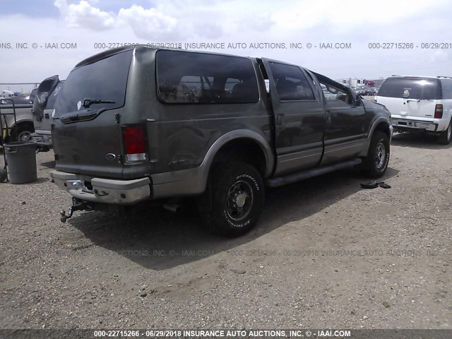 1FMNU43S2YEE02823 - 2000 FORD EXCURSION LIMITED GREEN photo 4