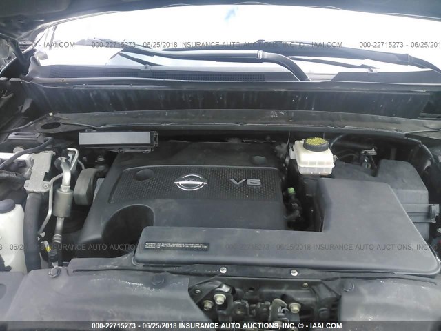 5N1AR2MM5FC651436 - 2015 NISSAN PATHFINDER S/SV/SL/PLATINUM GRAY photo 10