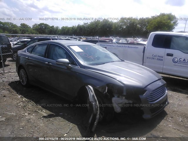 3FA6P0H9XER381765 - 2014 FORD FUSION SE GRAY photo 1