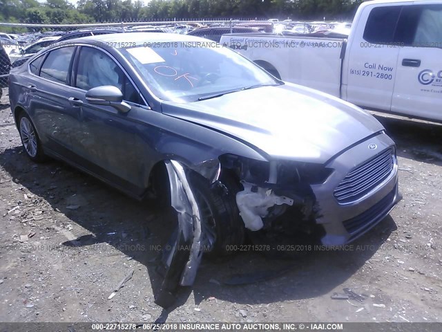 3FA6P0H9XER381765 - 2014 FORD FUSION SE GRAY photo 6