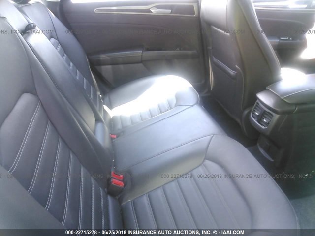 3FA6P0H9XER381765 - 2014 FORD FUSION SE GRAY photo 8