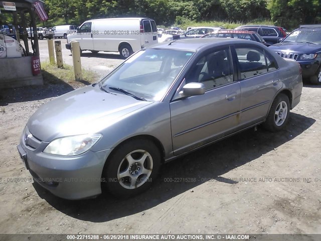 JHMES956X4S017169 - 2004 HONDA CIVIC HYBRID GRAY photo 2