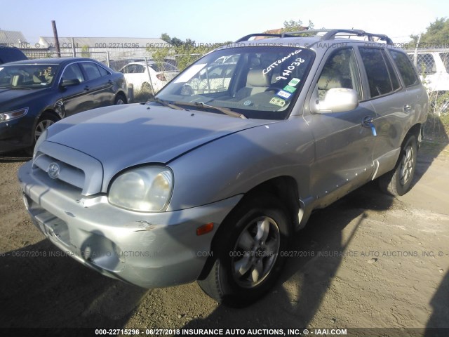 KM8SC13E45U941038 - 2005 HYUNDAI SANTA FE GLS/LX GRAY photo 2