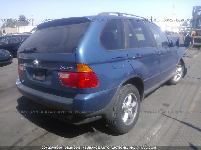 WBAFA53501LM72059 - 2001 BMW X5 3.0I BLUE photo 4