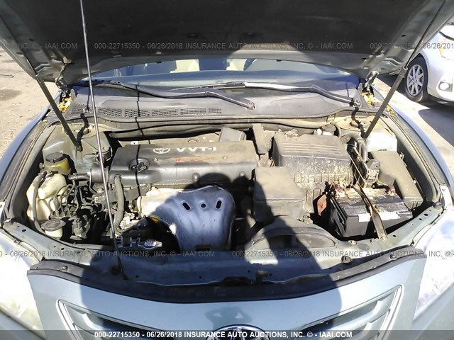 4T1BE46K17U653946 - 2007 TOYOTA CAMRY NEW GENERAT CE/LE/XLE/SE GREEN photo 10